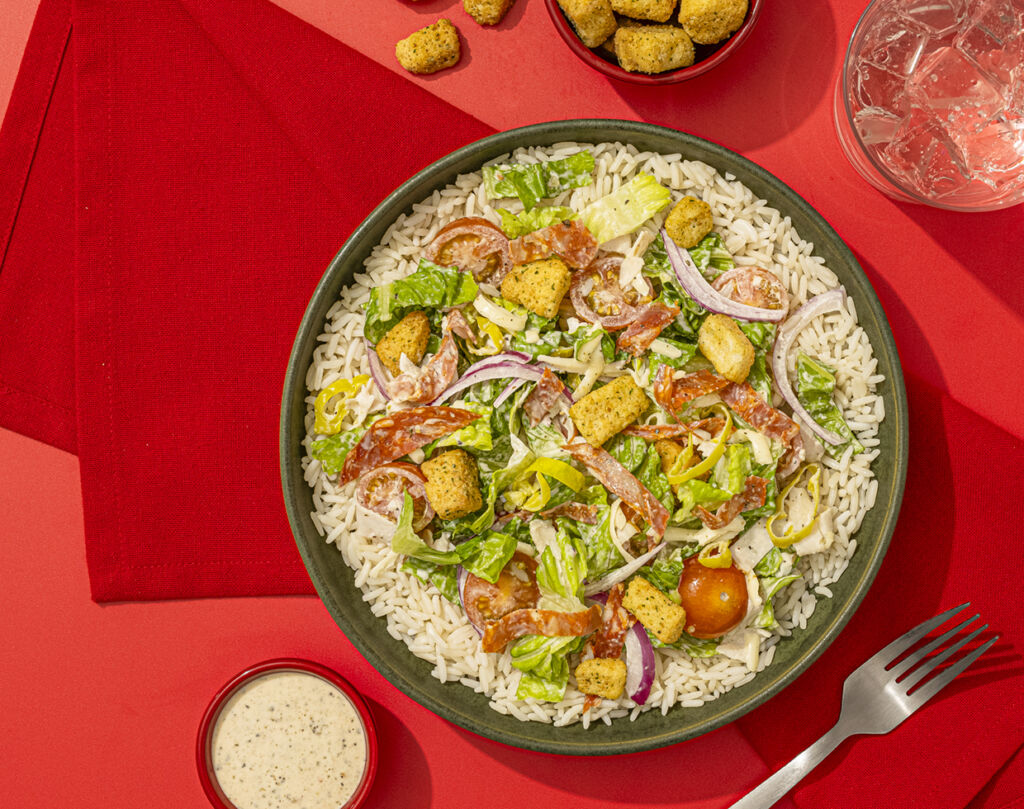 Italian Grinder Rice Salad