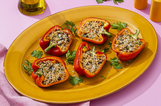 Sweet Potato Rice Stuffed Peppers
