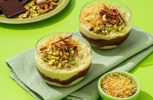 Dubai Chocolate Rice Pudding