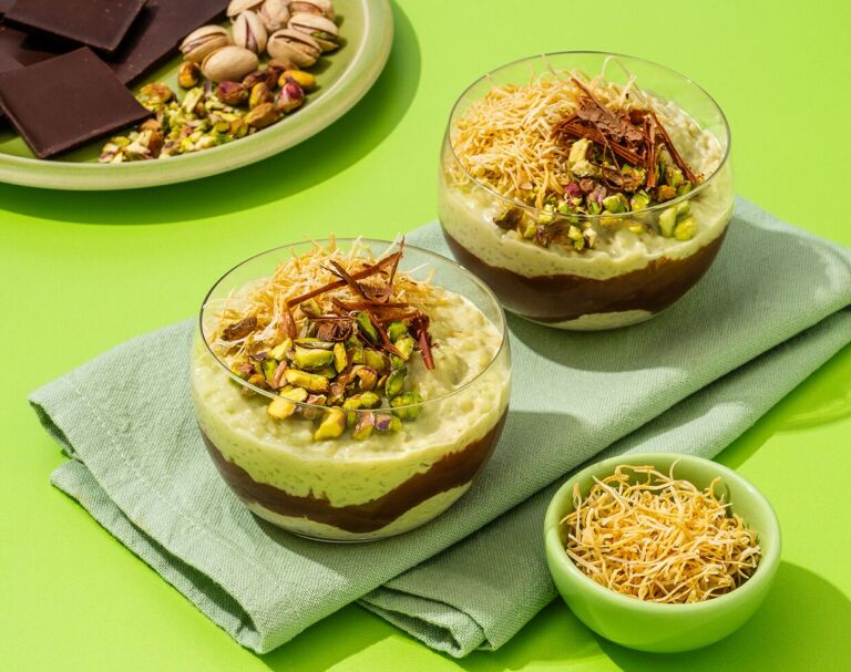 Dubai Chocolate Rice Pudding