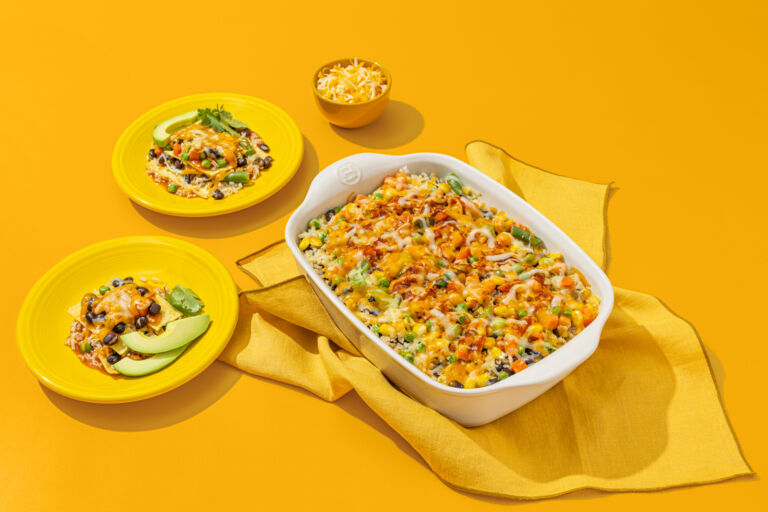 Simple & Satisfying Veggie Enchilada Casserole